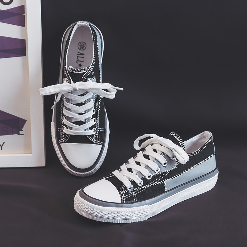 Mendigo zapatos de lona a juego de color mujer zapatos de mujer bajos negro púrpura personalizable F02