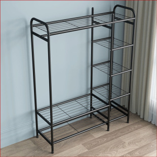 Simple Coat Rack Bedroom Floor-standing Indoor Room Double-pole Clothes Drying Rack Clothes Rack Household Clothes Storage Rack