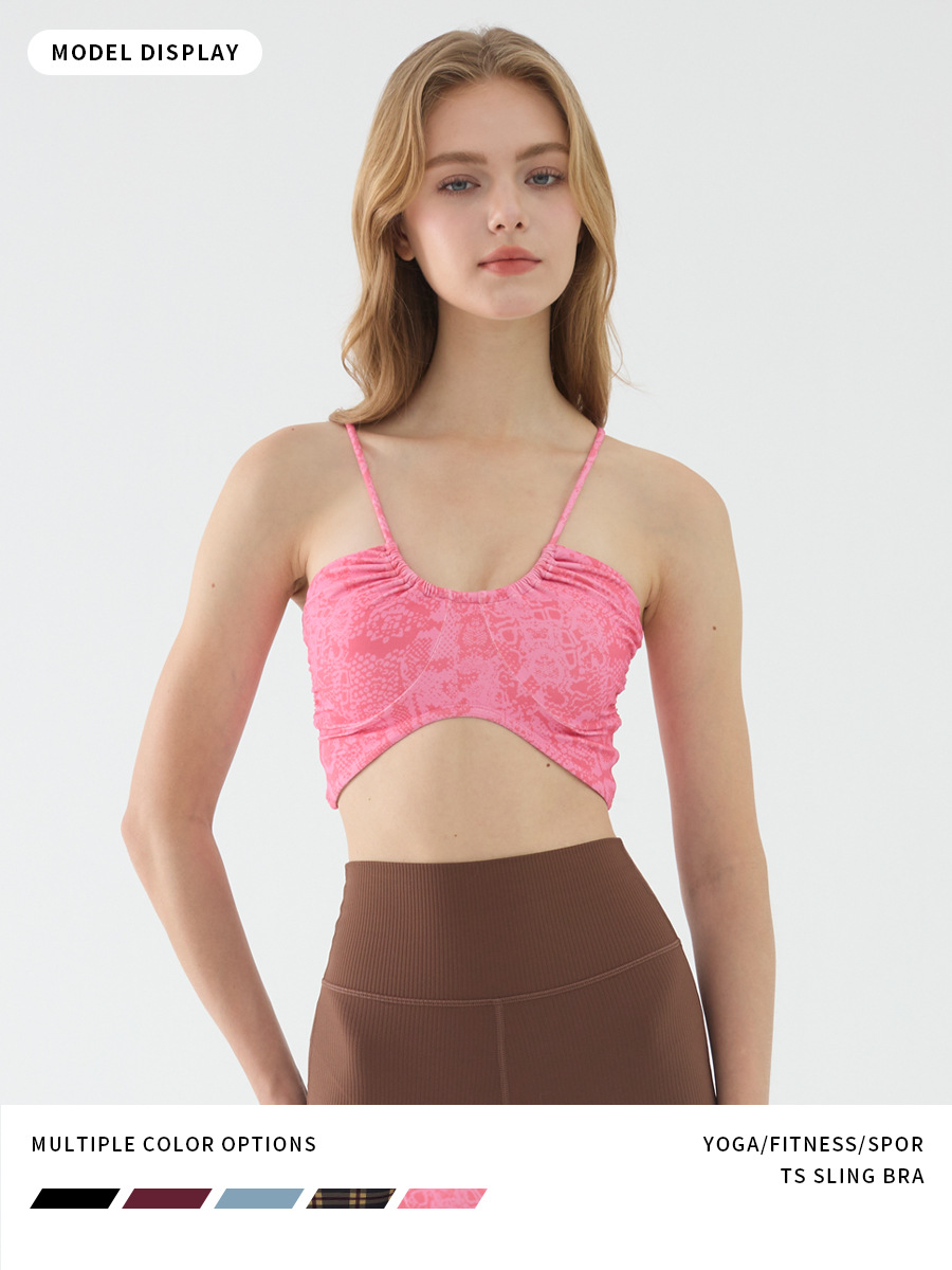 LimeDeer Sports Bra Open Back / One-Piece / Printed 3