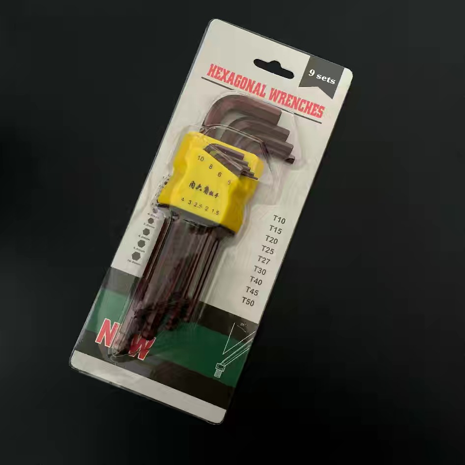 Conjunto de llave de acero de aleación hexagonal S2 de alta calidad, herramienta especial de conjunto de llave S2 con cabeza plana de bola de grado industrial