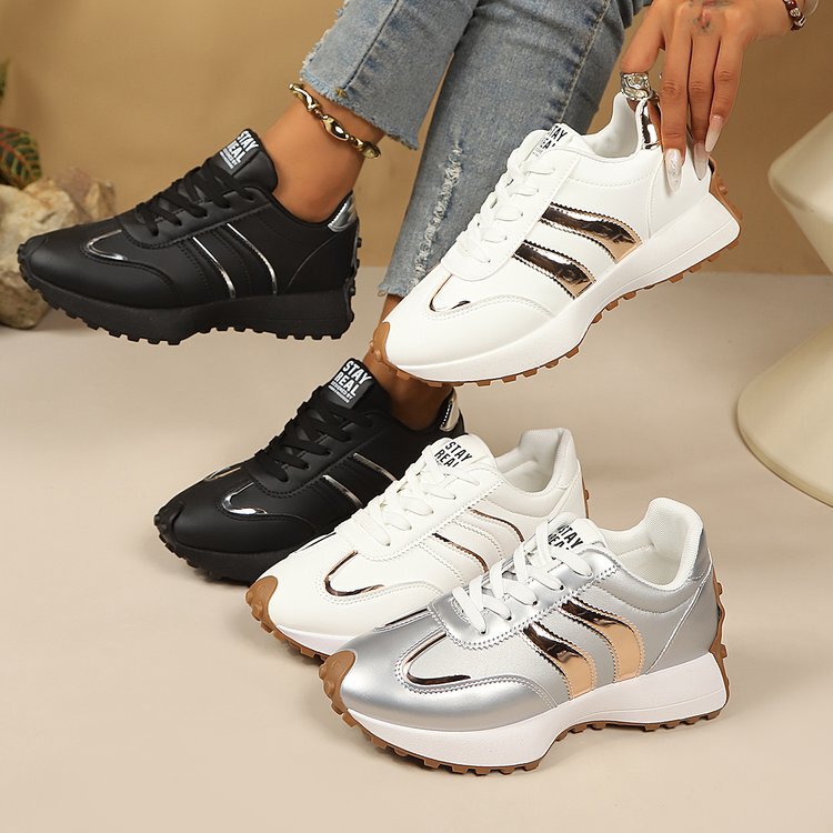 Amazon's best-selling thick-soled sports shoes, casual and fashionable, front-tied, slim-waisted, large-size, comfortable women's shoes for export Amazon's best-selling thick-soled sports shoes, casual and fashionable, front-tied, slim-waisted, large-size, comfortable women's shoes for export
