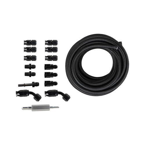 Car Modification PTFE Material 7.6M Nylon Braid Fuel Hose AN6 Fuel Hose Connector Installation Rod Kit