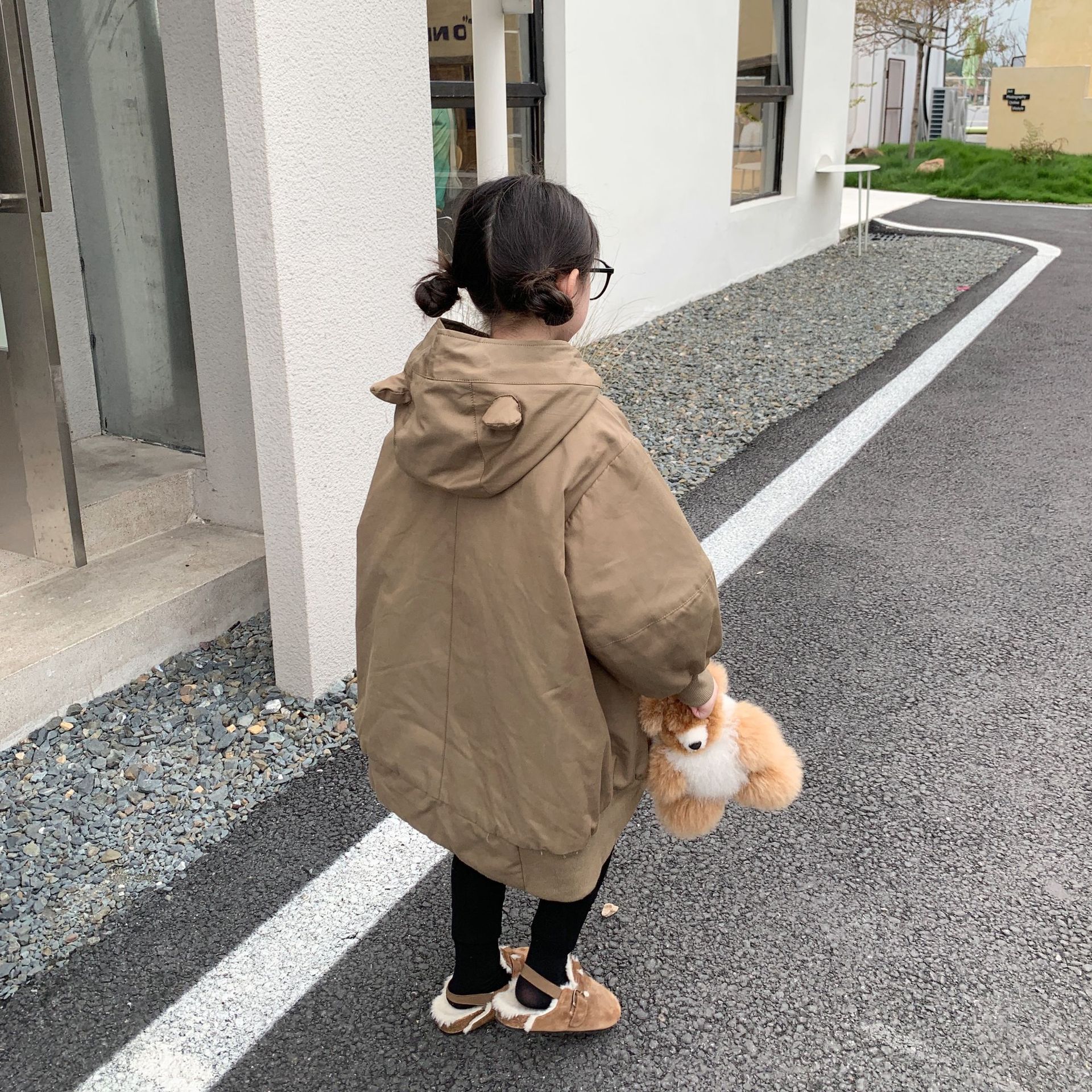 Corea del Sur ropa para niños 2022 invierno nueva chaqueta acolchada de algodón para niños chaqueta acolchada de algodón larga con capucha para niñas Abrigo acolchado de algodón cálido para bebés