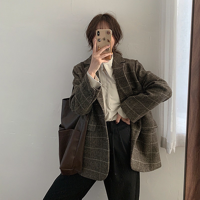 帮手主图-灯芯绒加厚白色衬衫女设计感小众秋冬新款学生宽松叠穿