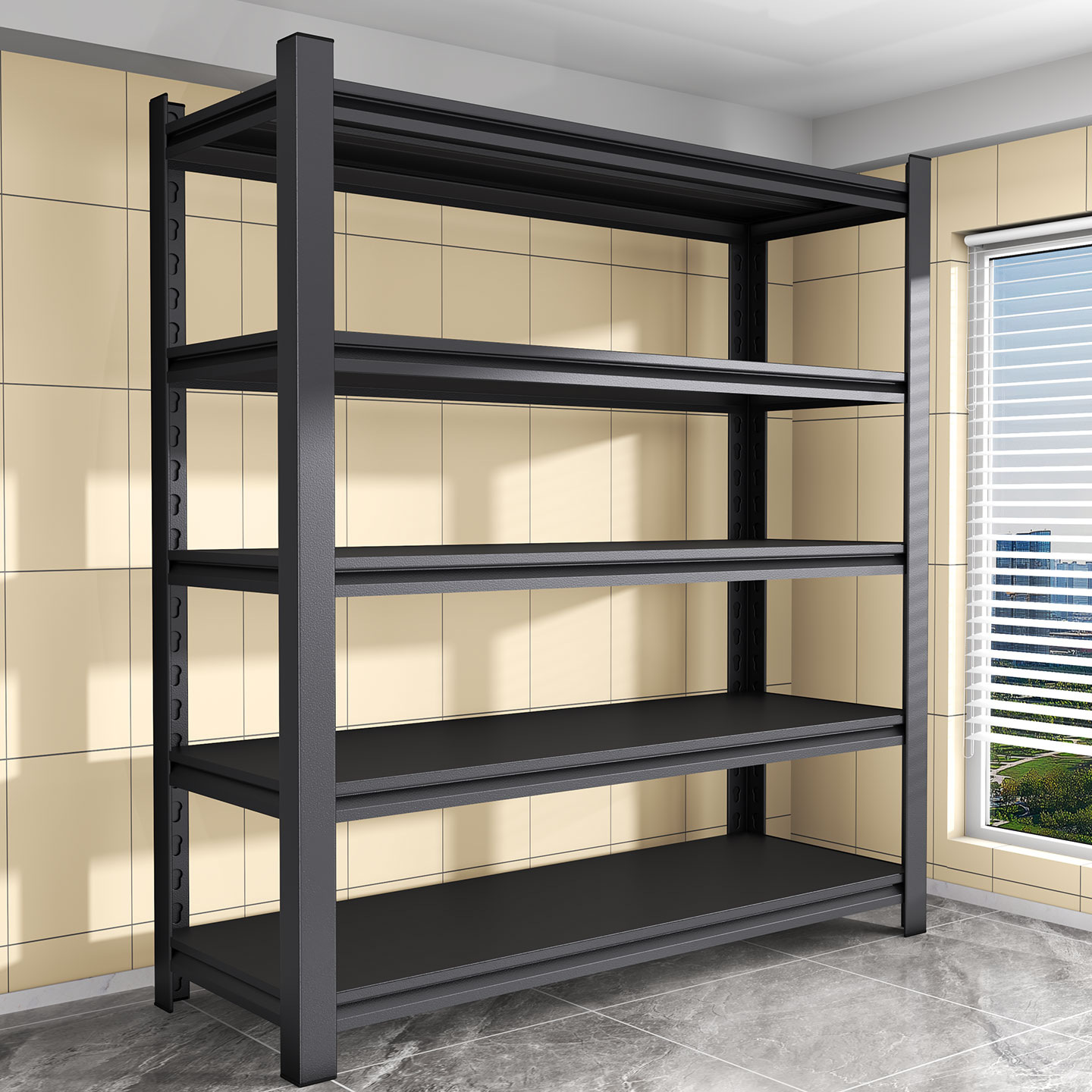 Household Shelves, Multi-Layer Storage Racks, Integrated Wall-Mounted Floor-To-Ceiling Storage Rooms, Household Storage Racks, Iron Shelves