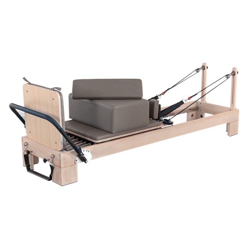 Cama de Pilates para Ejercicios de Core, Equipo Grande para Entrenamiento, Cama de Yoga para Estudio o Gimnasio Comercial, Madera de Arce Blanco
