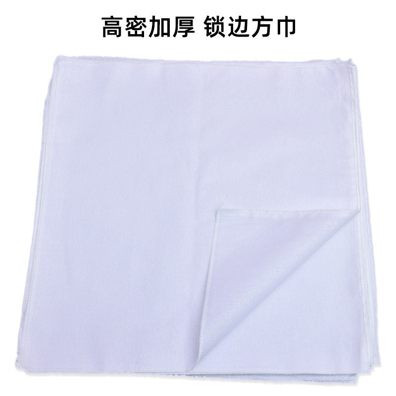 Toalla cuadrada pequeña de teñido anudado de algodón puro al por mayor de fábrica Toalla cuadrada de bricolaje de teñido de hierba Toalla cuadrada de teñido anudado pintado a mano para niños Blanco