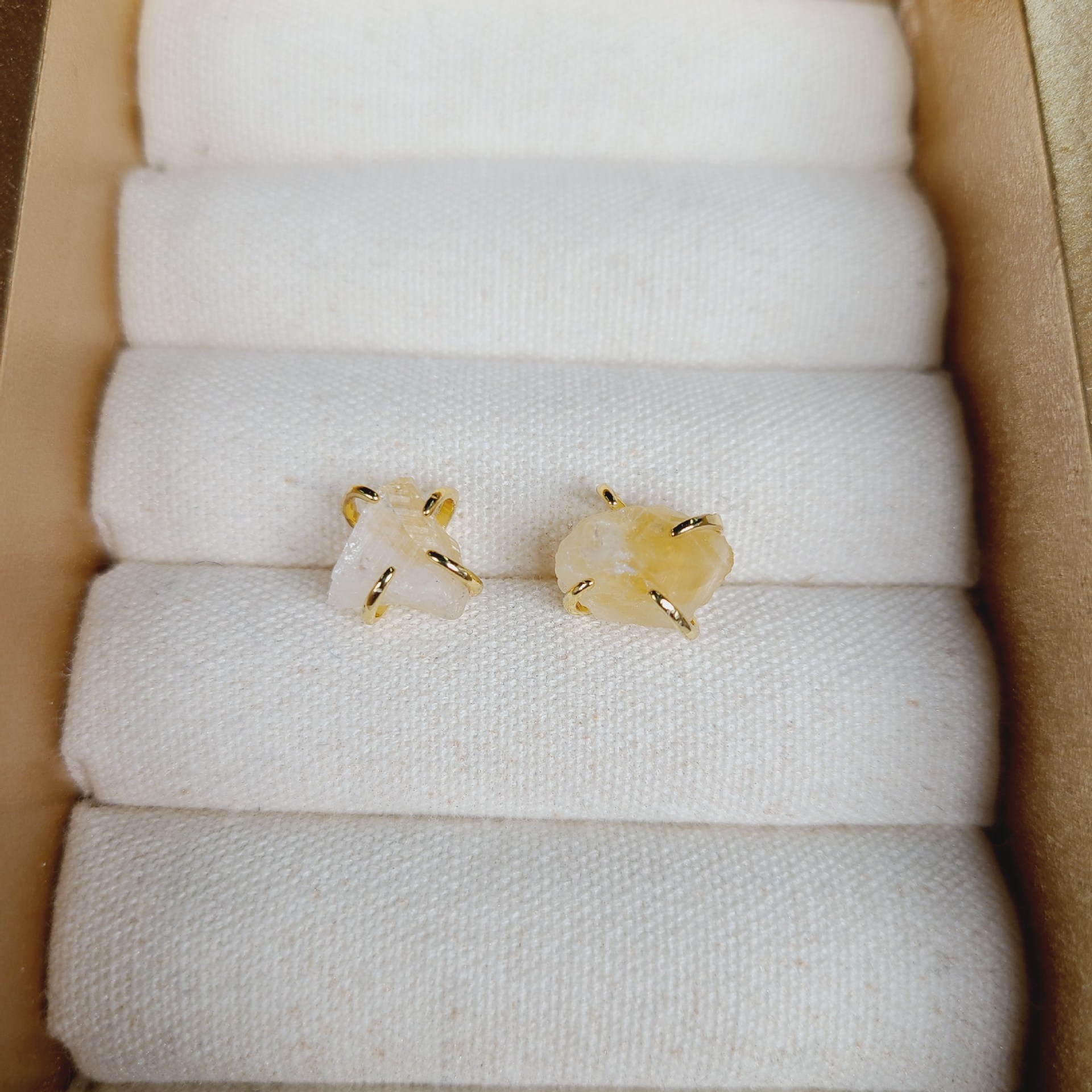 Simple Style Geometric Crystal Plating Ear Studs 1 Pair