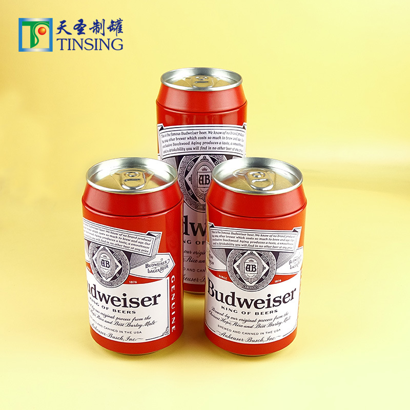 定制马口铁仿可乐罐创意毛巾饰品圆形包装罐袜子冰袖瑜伽裤礼品罐