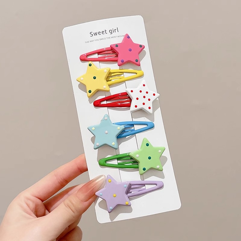 Nuevo clip de punto de onda de dopamina de color adorable cabello de niña frangeo clip lateral clip clip de cabello de estudiantes adornamiento para el cabello