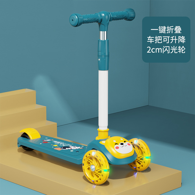 Spot de comercio exterior al por mayor scooter para niños, puede sentarse, niños y niñas, asientos deslizantes para bebés, música plegable