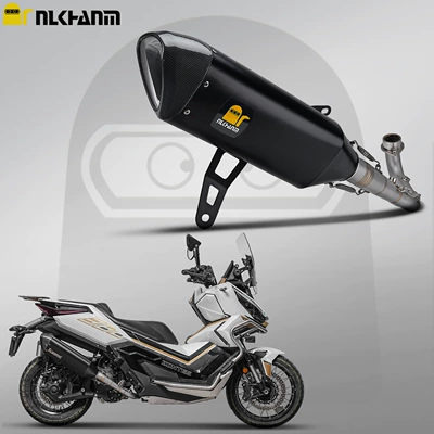 steel full system, non-destructive installation, Motorcycle exhaust pipe