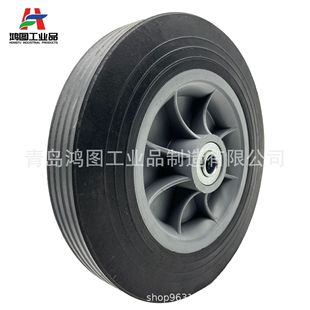 10*2 Solid Rubber Tire for Inflator-Free Equipment Generator Air Compressor Wheel High Load Heavy Duty 10inch Rubber Powder Wheel