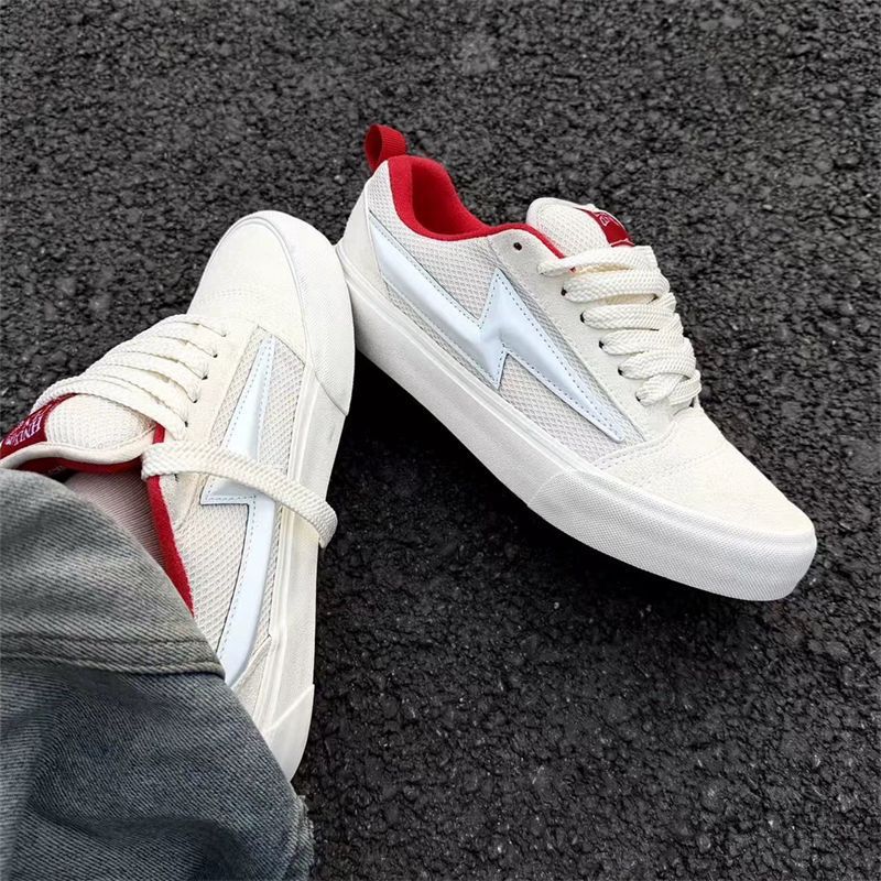 Zapatos de lona blancos para mujeres, zapatos de skate de lazos de suela gruesa, zapatos de mujer, zapatos blancos al por mayor para mujeres
