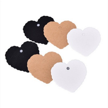 牛皮纸心形小标签 DIY饰品 空白吊牌 礼品卡片批发75G