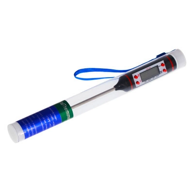 Электронный термометр для кухни, барбекю и выпечки, для измерения температуры пищевых продуктов и жидкостей, черно-белый