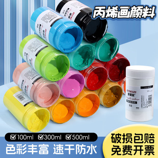 Acrylic Paint Large Jar 300ml Texture Painting Wall Painting Gypsum Doll Waterproof Graffiti Acrylic Paint Set