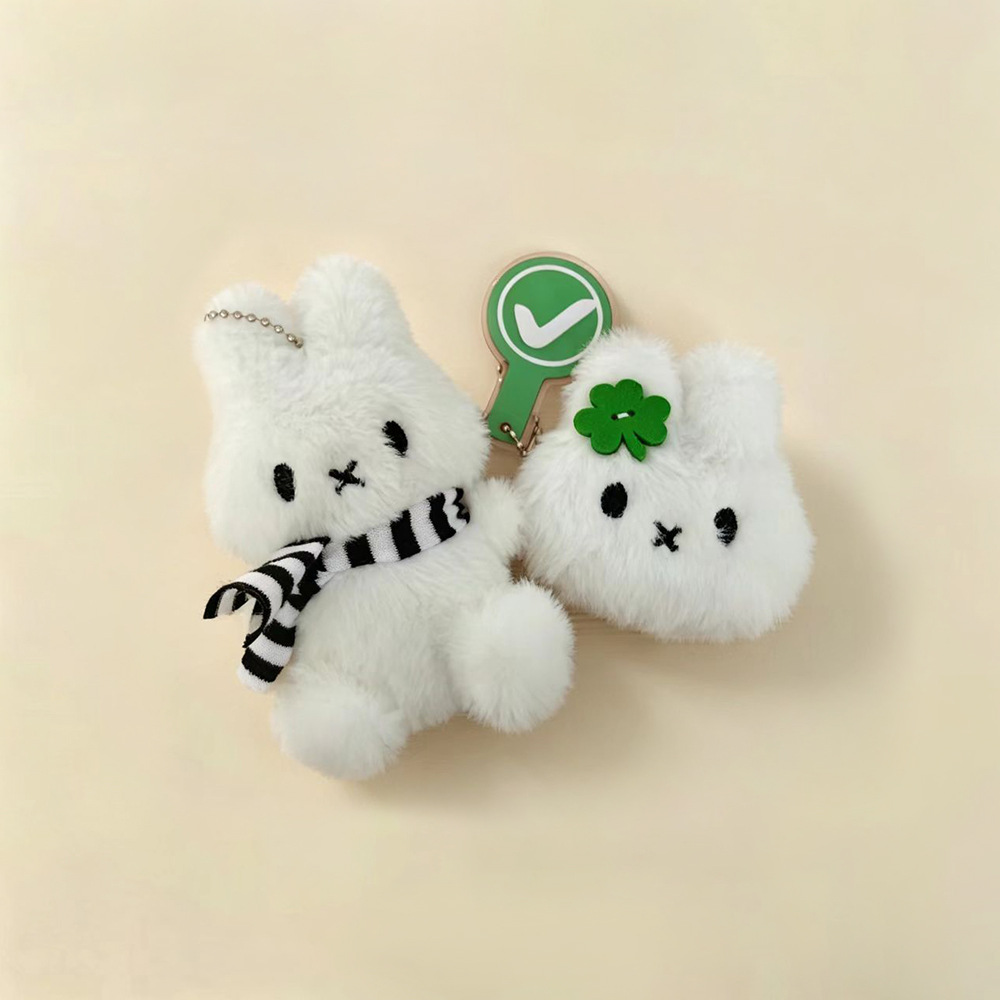 Caricatura de peluche lindo conejo colgante Miffy bufandas muñecas bolsas de cuentas cadena muñecas colgante accesorios de regalo
