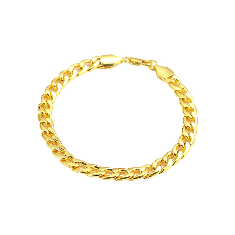 Cuban Chain Necklace For Men Gold And Silver Plated Torques_voghion.com