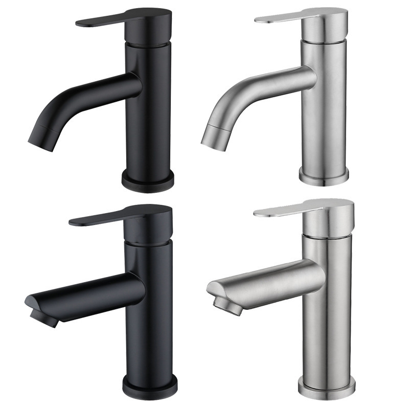 304 stainless steel basin faucet household bathroom wash basin hot and cold faucet black basin faucet 304 stainless steel basin faucet household bathroom wash basin hot and cold faucet black basin faucet