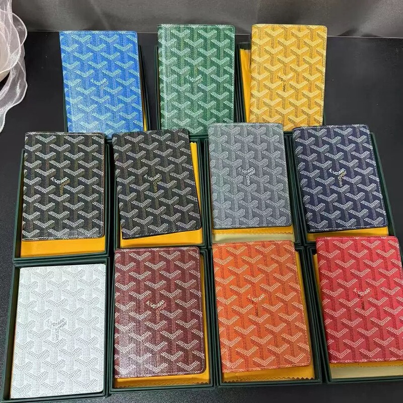New Goyard Card Holder, Goyard Wallet with Print, Short Folding Card Holder, Coin Purse, Unisex Passport Holder, Same Style Bag