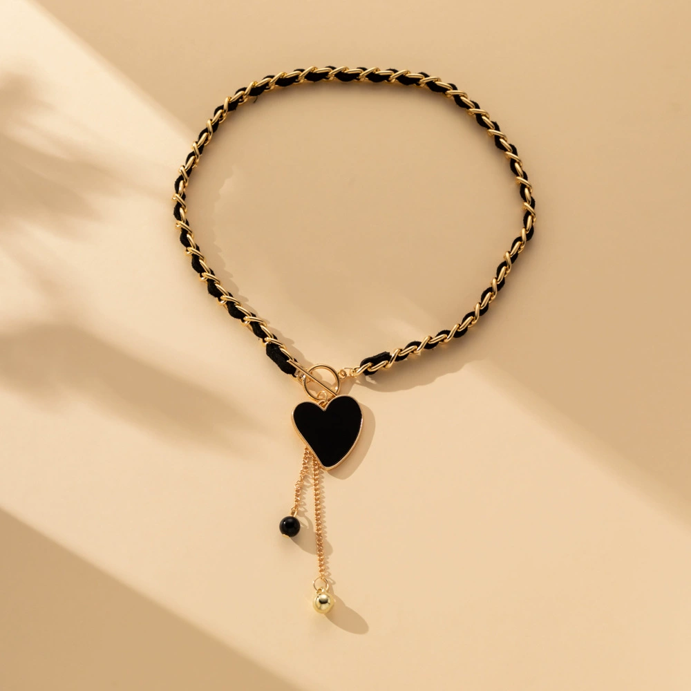 Европейские и американские трансграничные украшения, обернутые бархатной тканью, черное ожерелье моллюсков