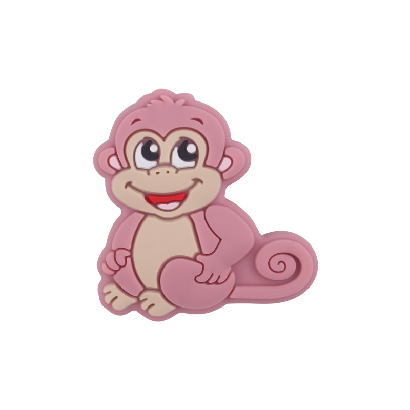 Nuevo bebé suministros dibujos animados animal mono silicona teether creativo DIY chupete cadena pulsera teether Accesorios