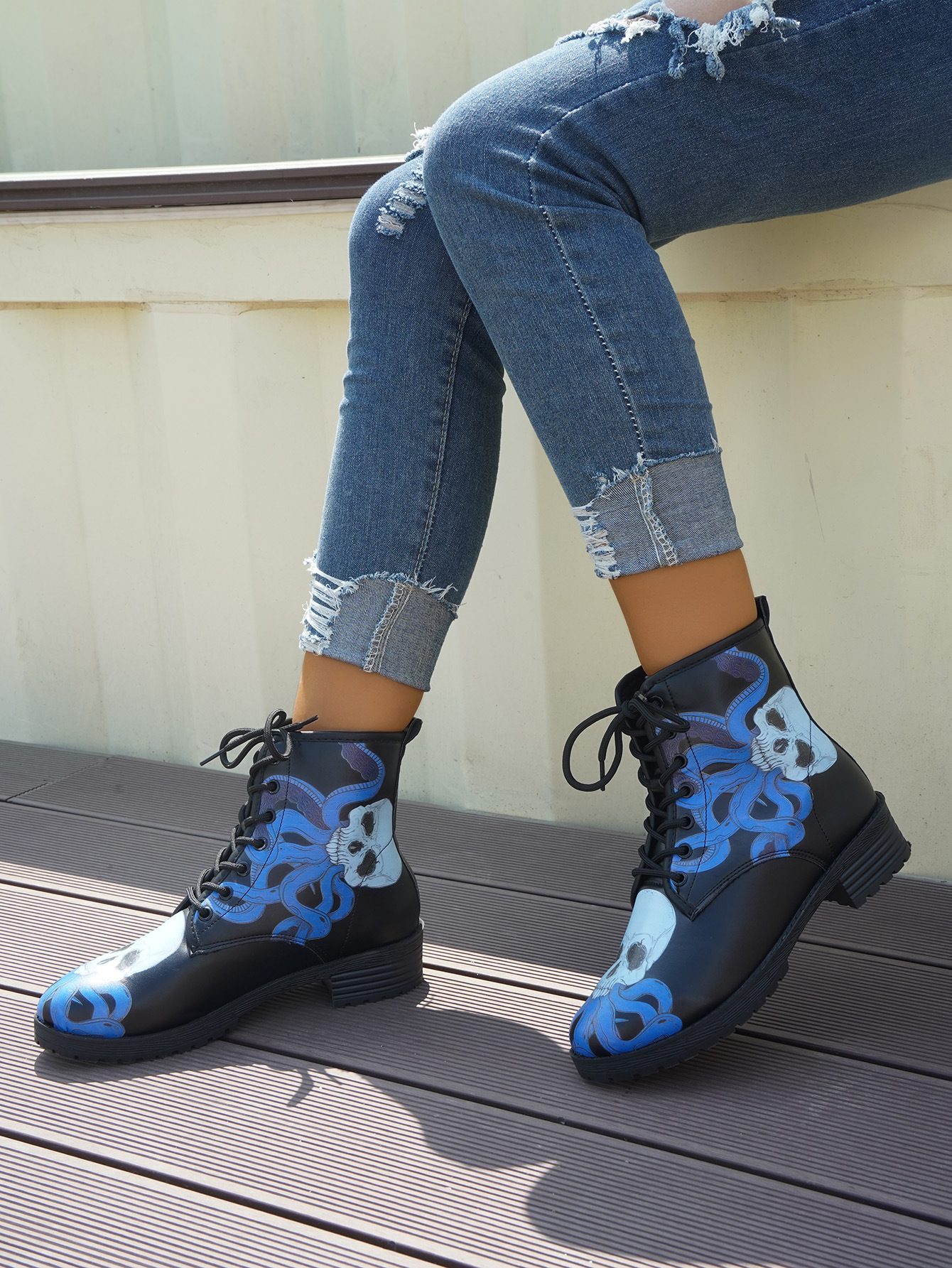 Women's Shoes autumn and winter new Martin boots lace up comfortable PU thick soled short boots British style women's boots_voghion.com