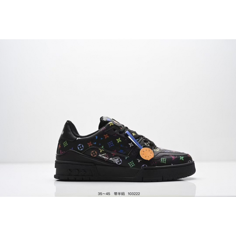 Nuevos zapatos deportivos de alto lujo de red negra L Clover Europa para hombres y mujeres zapatos de altura de suela gruesa zapatos de pan V