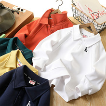 童卫衣亲子款针织长袖翻领polo衫纯色男女孩套头衫25秋款lv1073