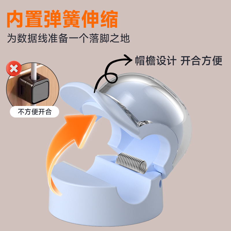 多功能帽子固定充电数据线理线器集线夹办公室电源线收纳整理神器|undefined