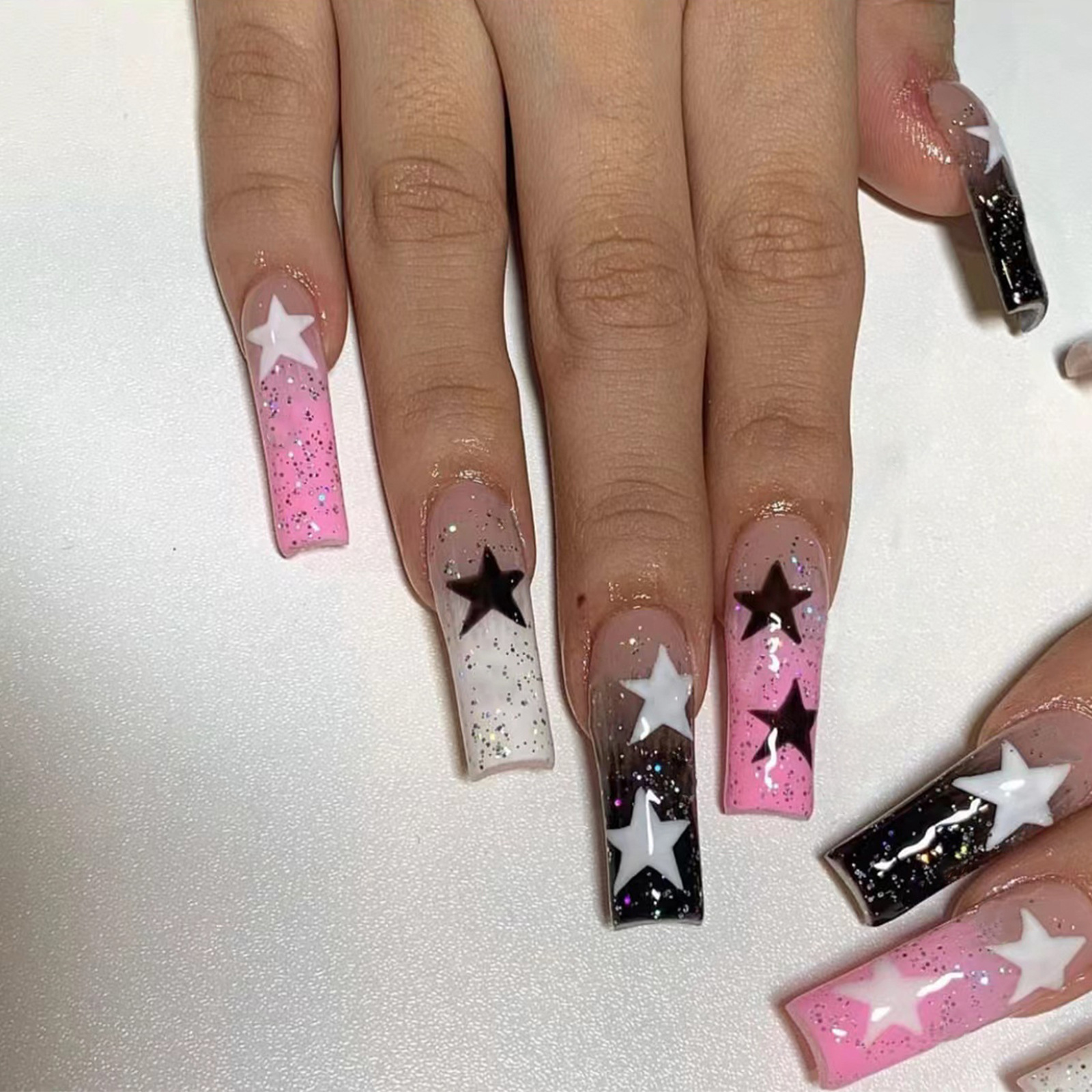 Casual Star Gradient Color Abs Wear Manicure 1 Set display picture 3