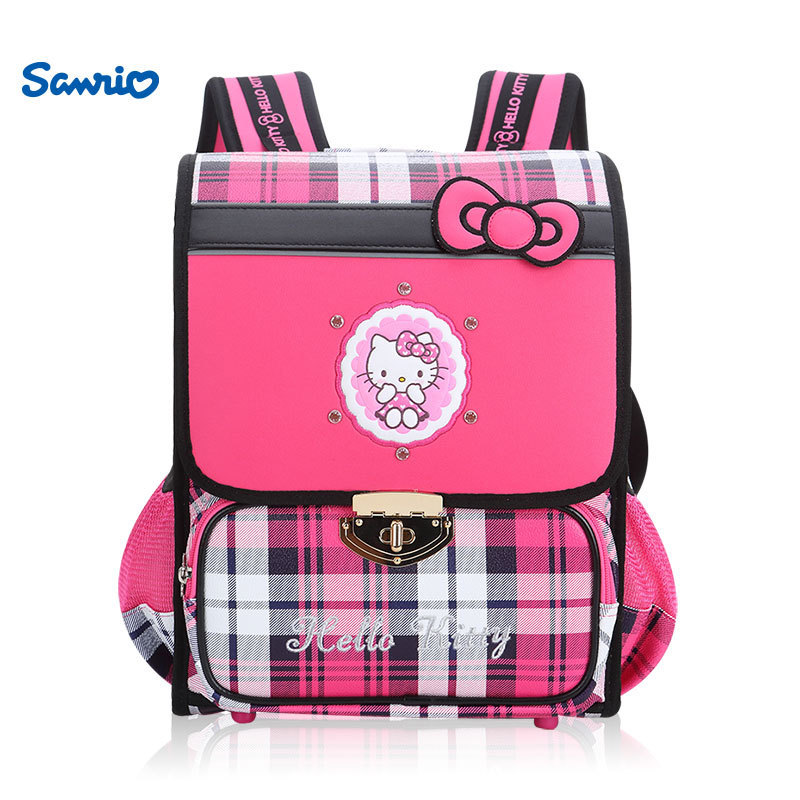 Sanrio Hello Kitty Primary School Kidsren Girls Wholesale Special Price Spine Protection Cartoon Burden-Reducing Backpack Backpack Kt