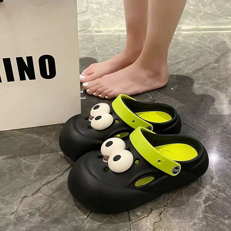 Большие глаза пещерные туфли женские DIY толстые подошвы чувство фекалий EVA мода на открытом воздухе носить холодные штанги персонализированная внешняя торговля Япония-Корея трансграничная