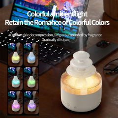Cross-border new product raindrop aroma diffuser desktop essential oil diffuser humidifier home use large capacity colorful ambiance light