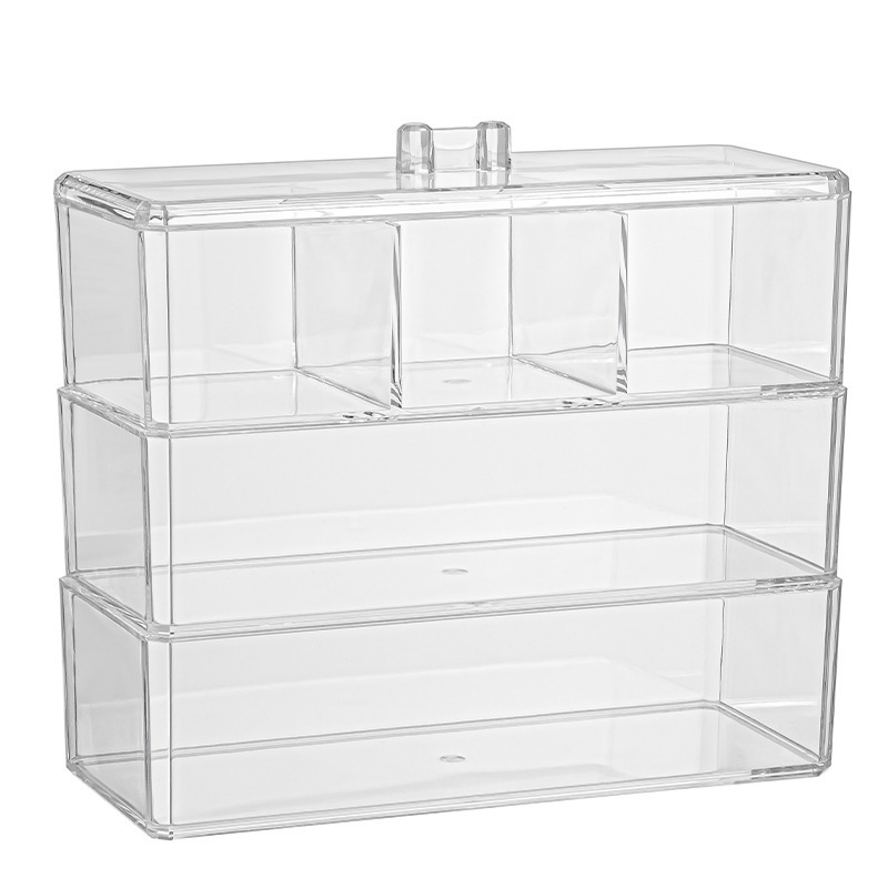 ティーバッグ収納ボックスプラスチック蓋付きコーヒー砂糖バッグ収納分格ボックスデスクトップ防塵透明多機能収納ボックス|undefined