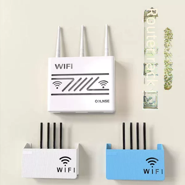 Wall-mounted storage box wireless wifi TV set-top box router rack non-punching storage box wall-mounted
