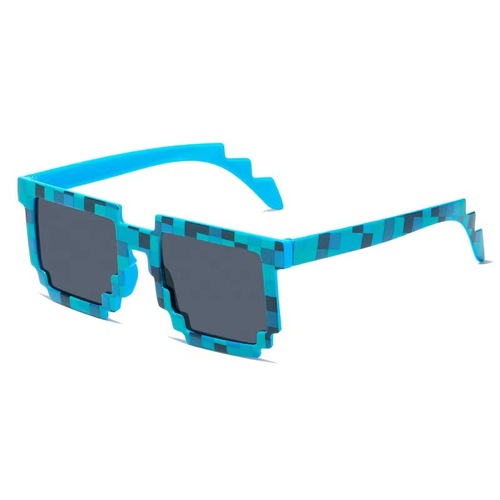 新款码赛克眼镜二次元搞怪太阳镜派对墨镜时尚街拍打码格子太阳镜