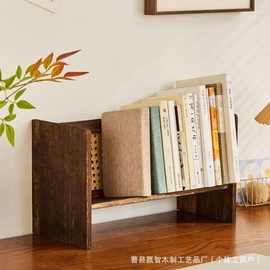木质简易小书架学生宿舍桌面书架课本置物架办公室书立文件整理架