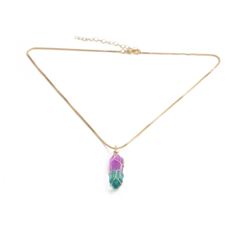 Korean Fashion Multicolor Crystal Pendant Necklacepicture20
