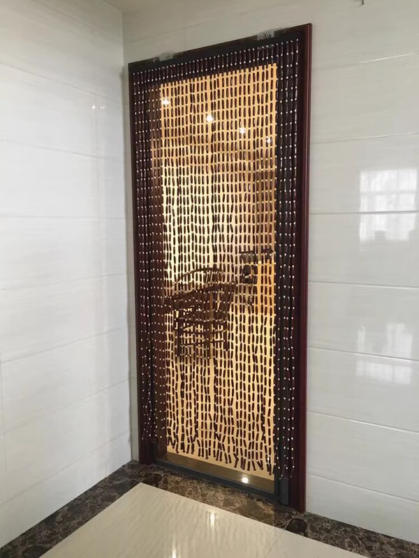 Door Curtain Solid Wood Bead Curtain Living Room Entrance Partition Curtain Bedroom Bathroom Finished Hanging Curtain Door Curtain Decorative Mosquito Curtain