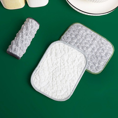 スチールワイヤー食器洗い布、キッチン専用金属ワイヤークリーニングクロス、ノンスティックオイルスチールワイヤーボールラグ、両面シルバーワイヤーバブルタオル