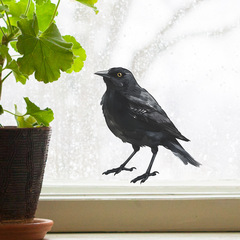 外貿可愛黑色小鳥臥室客廳玄關宿舍家居裝飾牆貼貼紙自粘批發跨境
