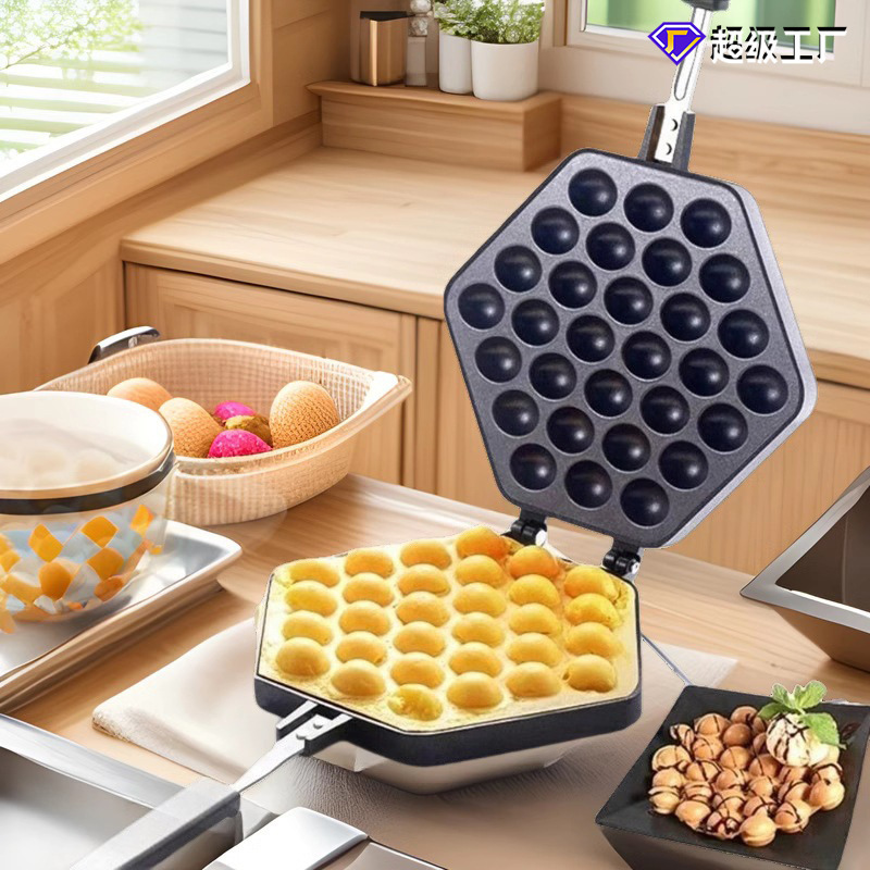 エッグワッフル型 フライパン ベーキング用品 ノンスティック 家庭用ツール フライパン サクサク焼き型 ベーキングモールド 卵焼き器 卸売|undefined