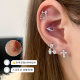 Shiny Exquisite Micro-inlaid Zircon Love Planet Medical Titanium Steel Earrings Beautiful Unique Small Ear Bone Nail Ear Jewelry for Women