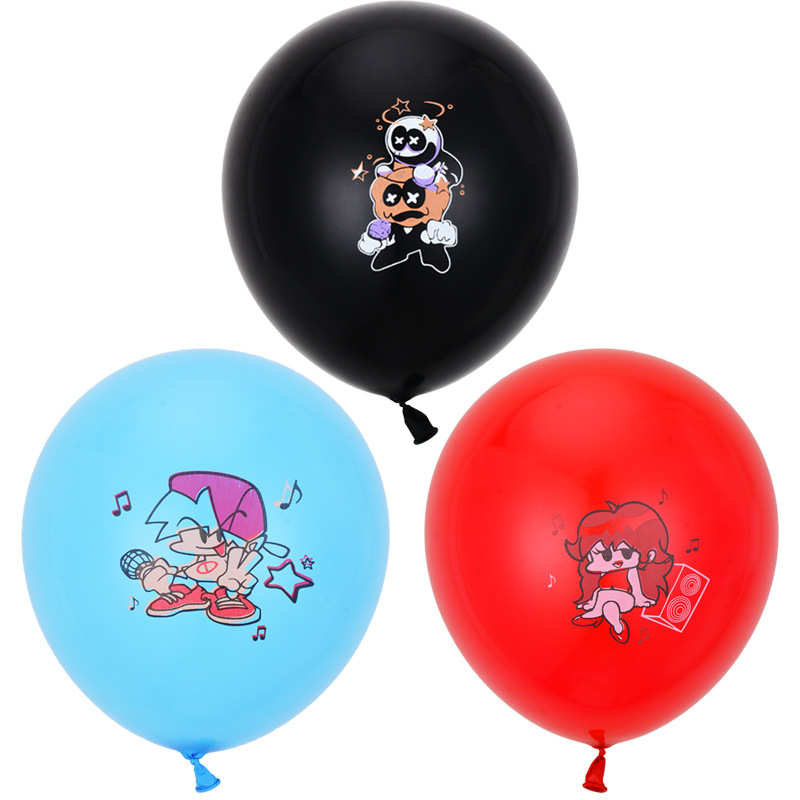 2021新款跨境周五夜放克铝膜Friday Night Funkin气球3D印花布置