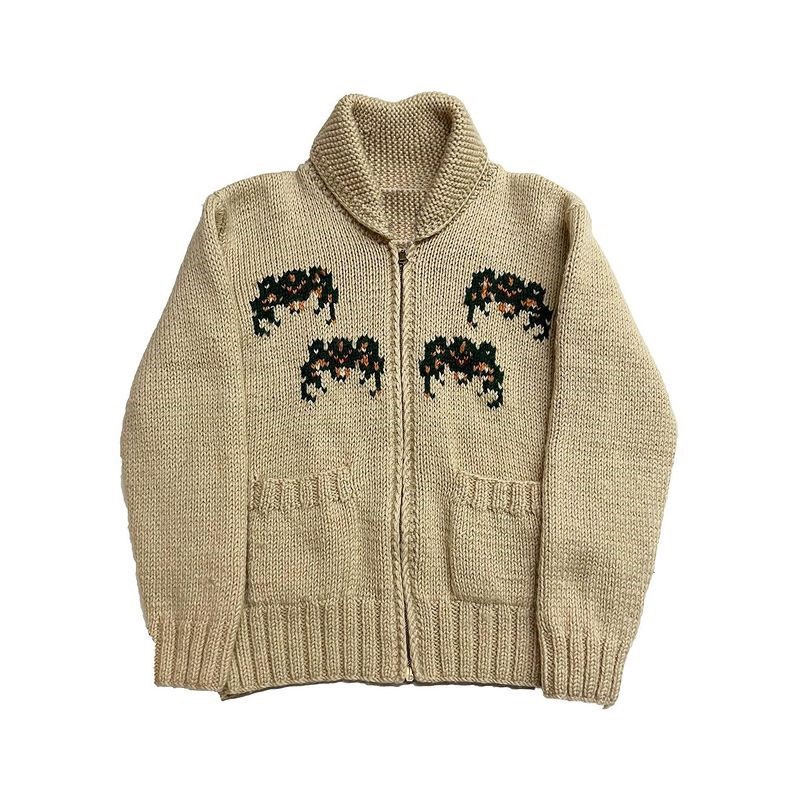 Herrenbekleidung Spinnen-Jacquard-Winterpullover für Herren und Damen, lässige Street-Style-Strickpullover mit Revers und langen Ärmeln_voghion.com
