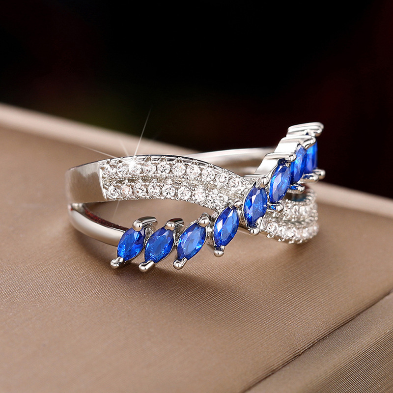 Bague femme avec pierre précieuse bague royale en cuivre mode_voghion.com