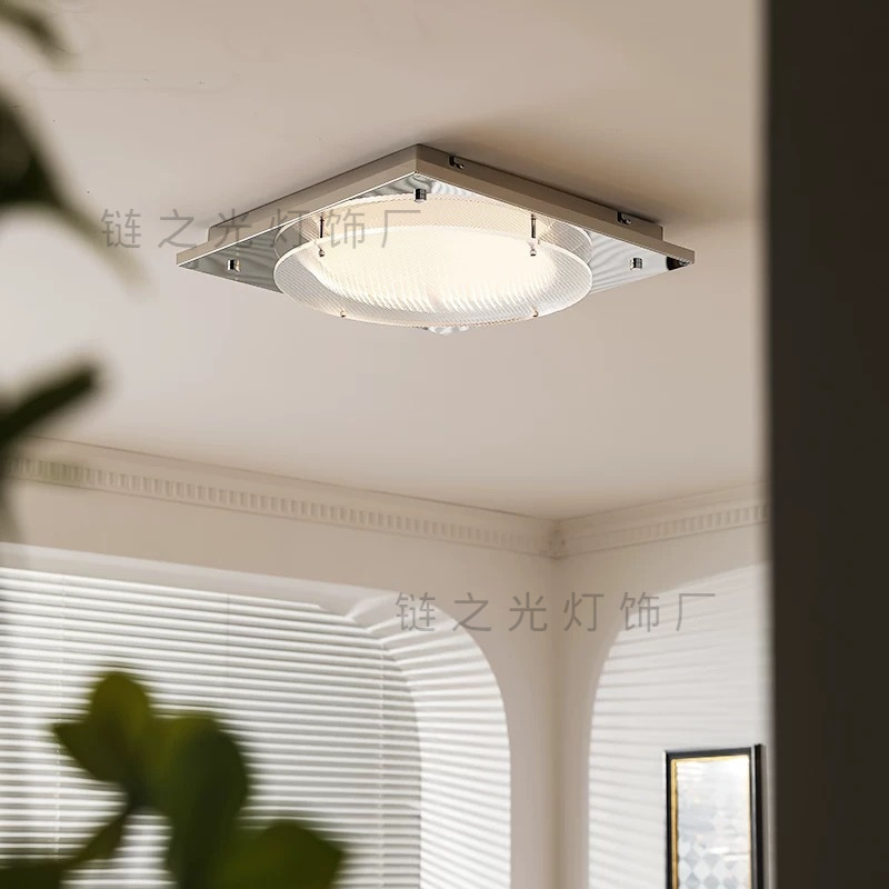 Full-Spectrum Eye-Protecting Industrial-Style Bauhaus Bedroom Chrome-Colored Study Retro Cloakroom Balcony Ceiling Light