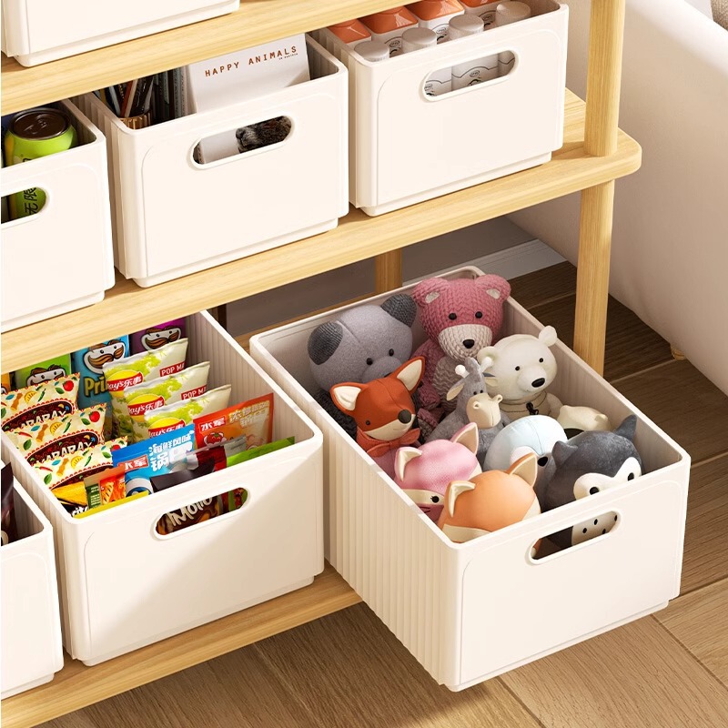 折りたたみ収納ボックスデスクトップ雑品玩具家庭用引き出しボックスキッチンバスケットプラスチックバスケット厚手収納ボックス|undefined